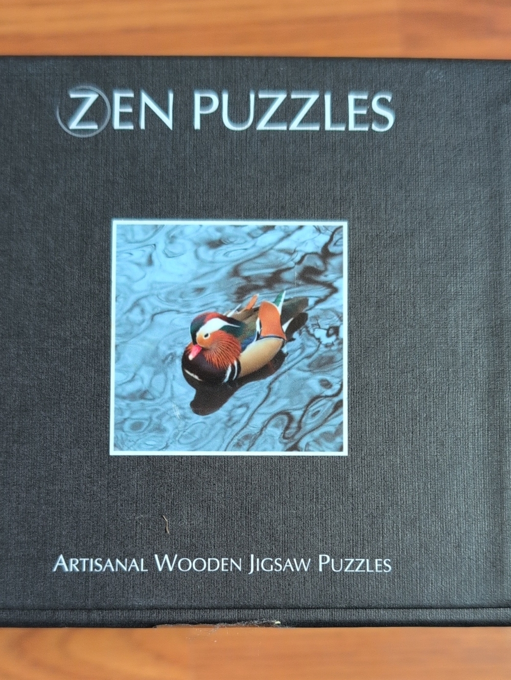 Mandarin Duck Artisanal Wooden Jigsaw Puzzle - Black